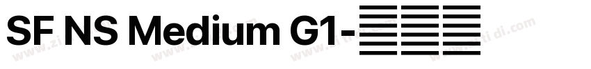 SF NS Medium G1字体转换